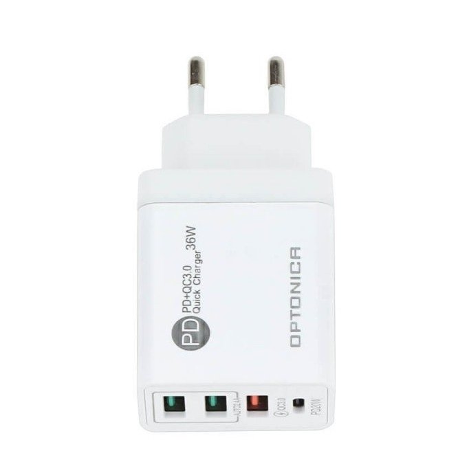 Greitas įkroviklis, 3xUSB, baltas
