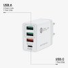 Greitas įkroviklis, 3xUSB, baltas