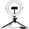 Apskritas šviestuvas selfiams, 10W, 5V, CCT spalvos Apskritas šviestuvas selfiams, 10W, 5V, CCT spalvos