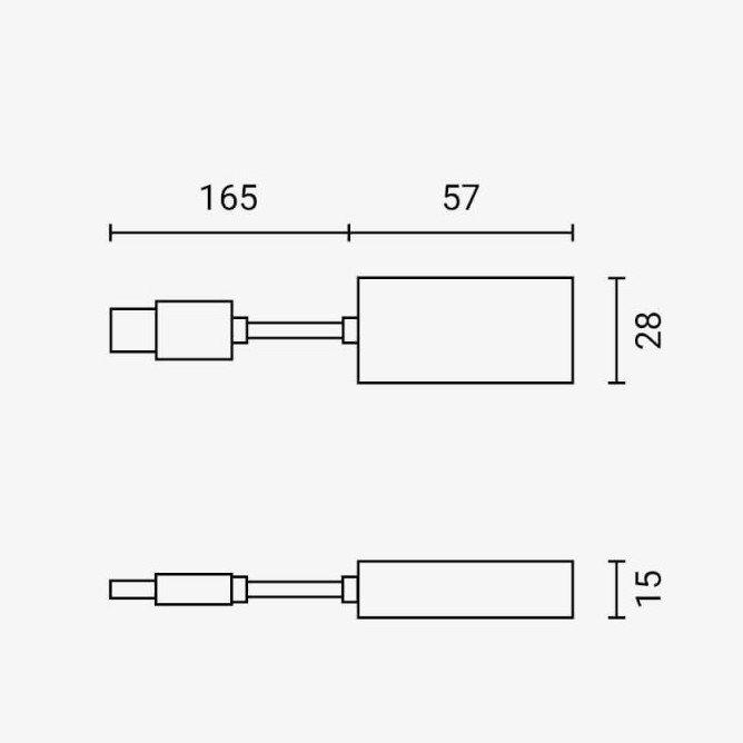 LAN to USB-C adapteris
