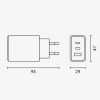 Įkrovimo daliklis, USB 1xTYPE-A, 2xTYPE-C, 65W