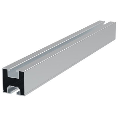Aliumininis bėgelis, pilkas, R13, 2.4m, 40x40mm Aliumininis bėgelis, pilkas, R13, 2.4m, 40x40mm