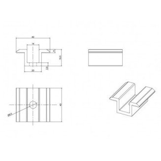 Vidurinis/dvipusis prispaudėjas 30mm storio panelei