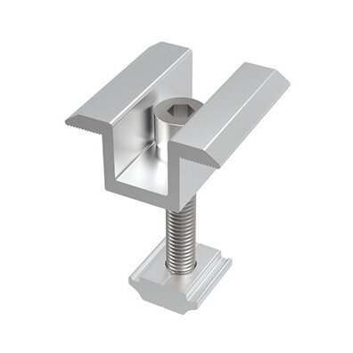 Vidurinis/dvipusis prispaudėjas su M8x35mm varžtu ir veržle 30mm storio panelei