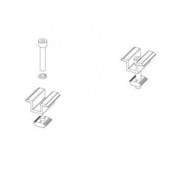Vidurinis/dvipusis prispaudėjas su M8x35mm varžtu ir veržle 30mm storio panelei