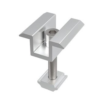 Vidurinis/dvipusis prispaudėjas su M8x35mm varžtu ir veržle 30mm storio panelei